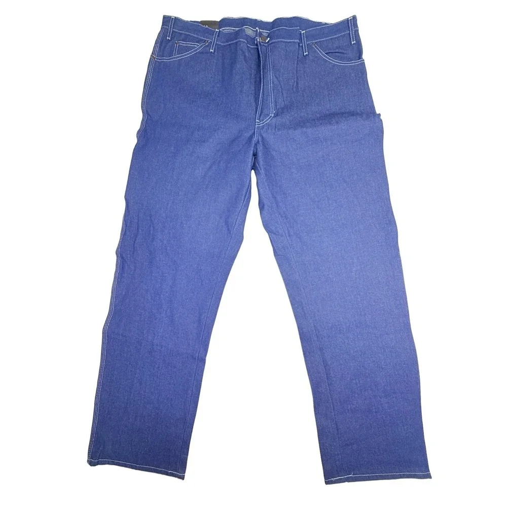 NWT Dickies Carpenter Jeans Relaxed Fit Straight Leg 42x34 Dark Wash Workwear